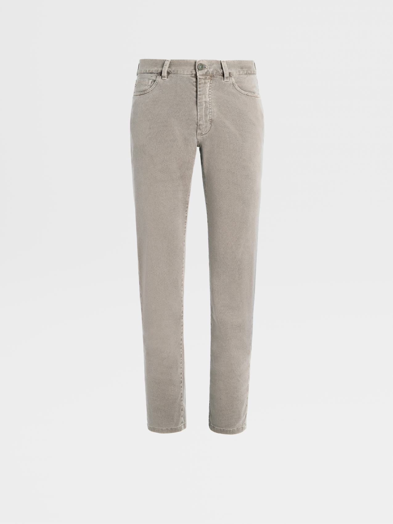 Light Grey Delavé Stretch Cotton Jeans